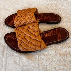 Sam Edelman Tan yellowish Woven Leather Sandals